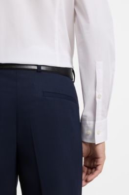 Slim-fit easy-iron shirt, White