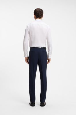 Slim-fit easy-iron shirt, White