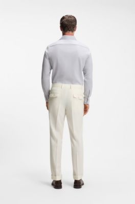 Slim-fit trousers, White