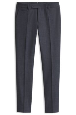 Slim-fit virgin-wool trousers, Dark Blue