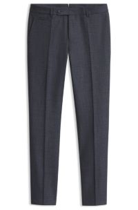 Slim-fit virgin-wool trousers, Dark Blue
