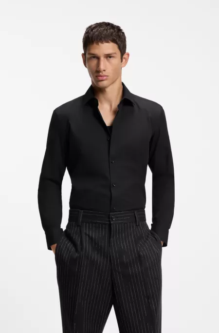 Slim-Fit Hemd mit Kentkragen