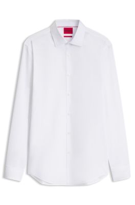 Slim-fit overhemd met kentkraag, Wit
