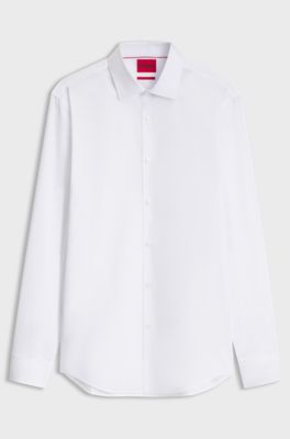 Slim-fit overhemd met kentkraag, Wit