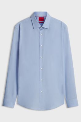 Slim-fit Kent collar shirt , Light Blue