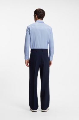 Slim-fit Kent collar shirt , Light Blue