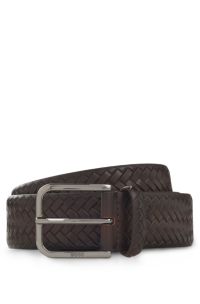 BOSS ONE leather belt, Dark Brown