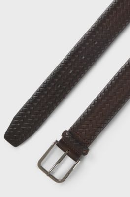 BOSS ONE leather belt, Dark Brown
