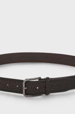 BOSS ONE leather belt, Dark Brown