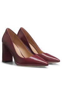 Leather pumps, Dark Red