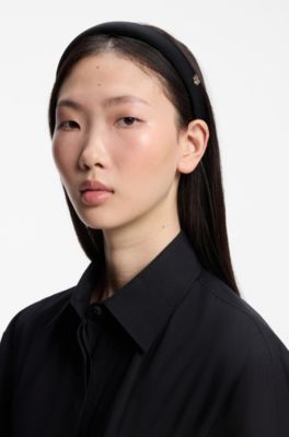 Logo-detail headband, Black