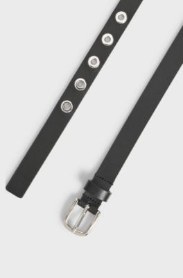 Italian-leather belt, Black