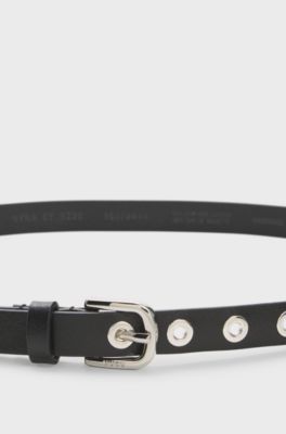 Italian-leather belt, Black