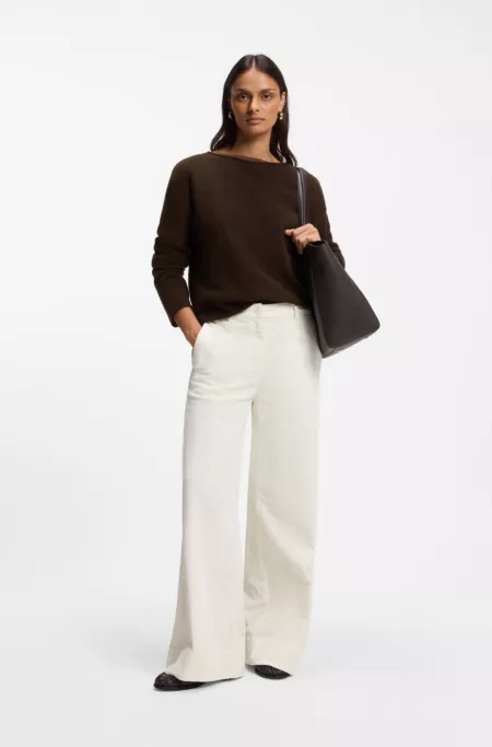 Relaxed-fit sweater in an alpaca and wool blend
