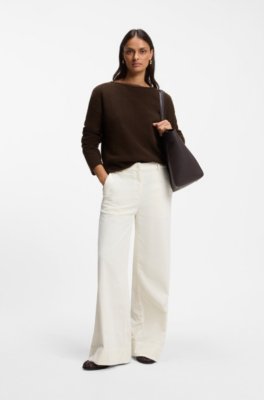 Boss Relaxed-fit sweater in an alpaca and wool blend stickade tröjor dam – bild 2