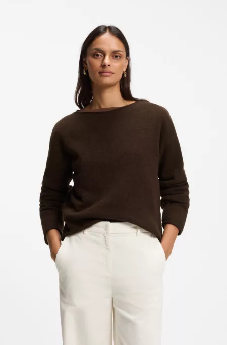 Relaxed-fit sweater in an alpaca and wool blend