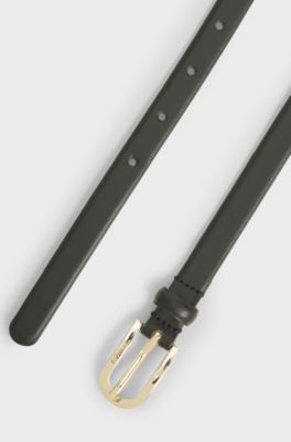 Italian-made leather belt, Black