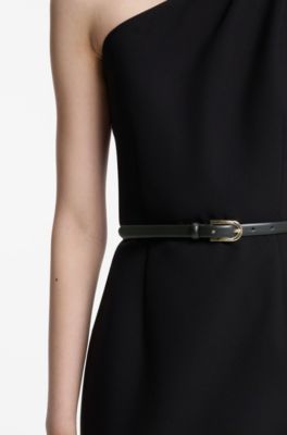 Italian-made leather belt, Black