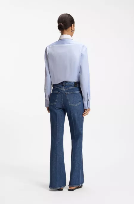 Relaxed-fit blouse in cotton twill