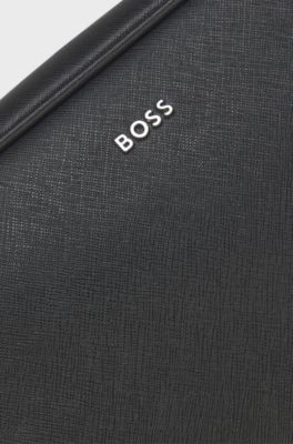 Logo-trim washbag, Black
