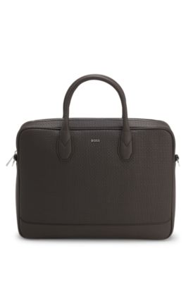 Textured document case, Dark Brown