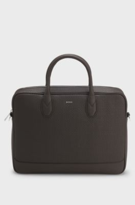 Textured document case, Dark Brown