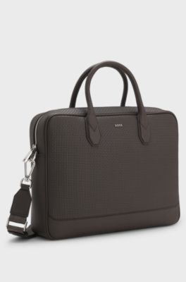 Textured document case, Dark Brown