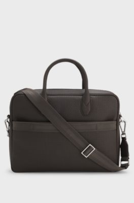 Textured document case, Dark Brown