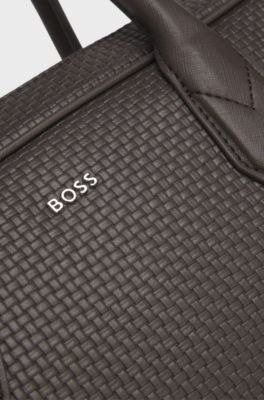 Textured document case, Dark Brown