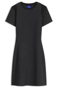Heavy-washed jersey dress, Black