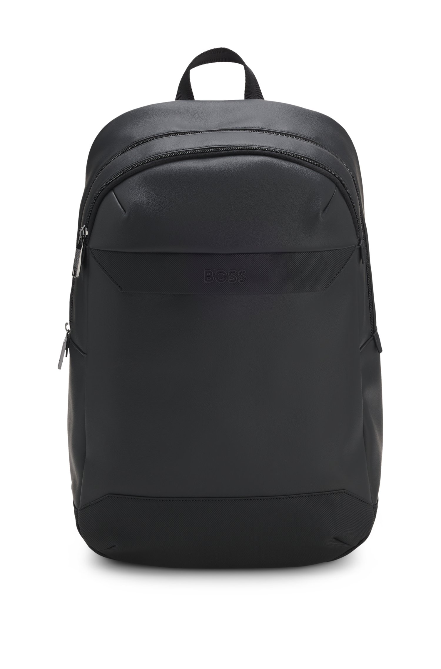 Boss Backpack in faux leather with piqué detailing ryggsäckar herr