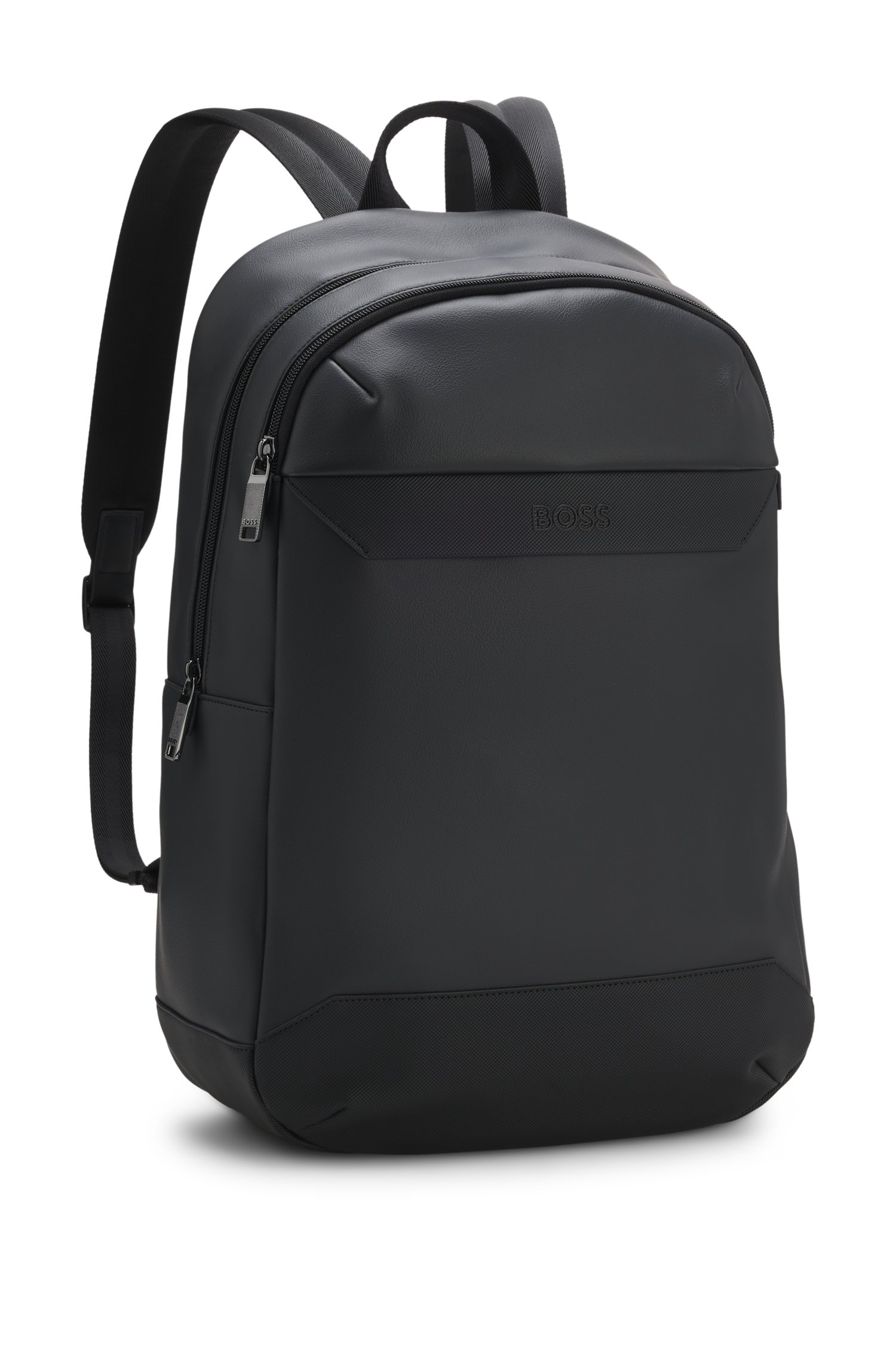 Boss Backpack in faux leather with piqué detailing ryggsäckar herr – bild 4