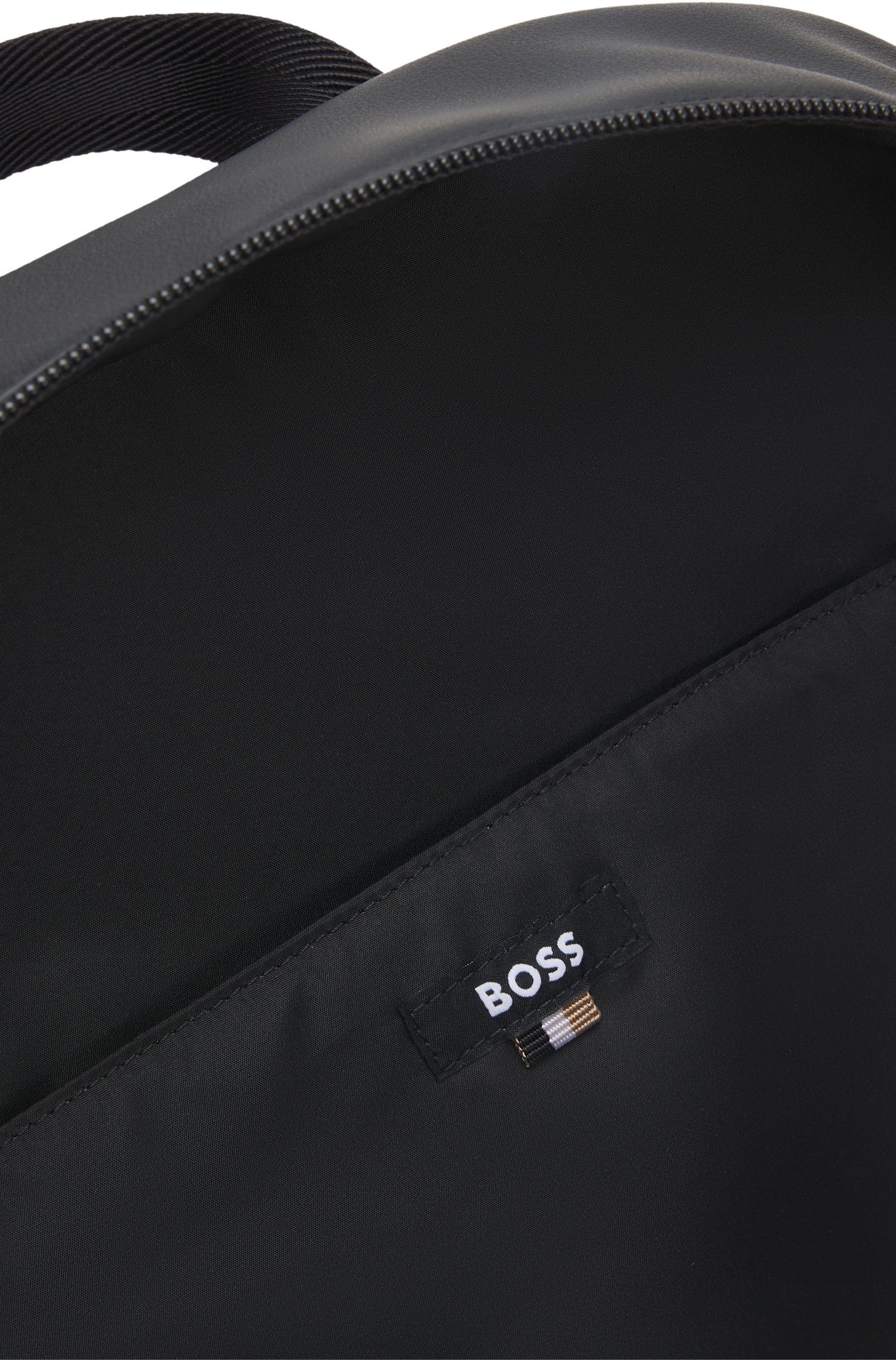 Boss Backpack in faux leather with piqué detailing ryggsäckar herr – bild 2
