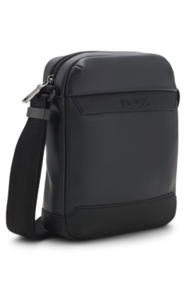 Reporter bag in faux leather with piqué detailing 4