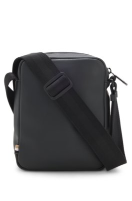 Reporter bag in faux leather with piqué detailing 3