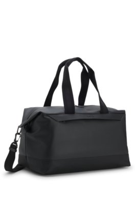 Faux-leather holdall with logo detail 4