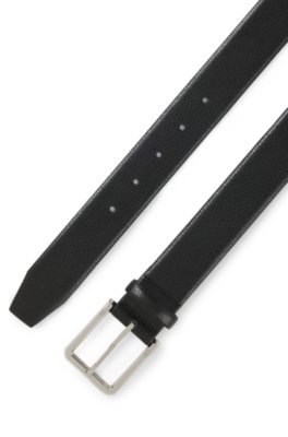 Boss Grained-leather belt with bombé construction klassiska skärp herr – bild 2