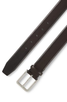 Boss Grained-leather belt with bombé construction klassiska skärp herr – bild 2
