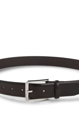Boss Grained-leather belt with bombé construction klassiska skärp herr – bild 3