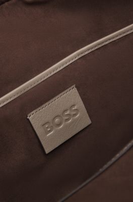 BOSS Revers suede tote bag, Taupe