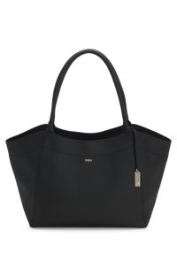 Leather tote bag, Black