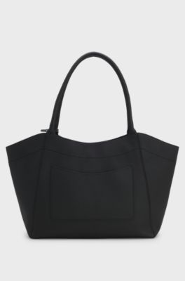 Leather tote bag, Black