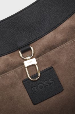Leather tote bag, Black