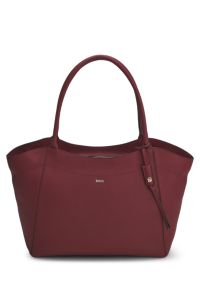 Leather tote bag, Dark Red