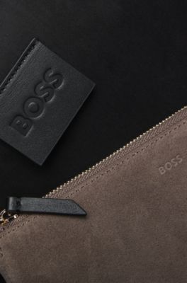Tote bag in suede , Brown