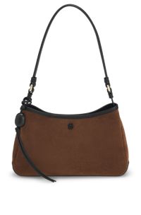 Suede shoulder bag, Brown