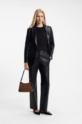 Suede shoulder bag, Brown