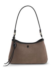 Suede shoulder bag, Light Brown