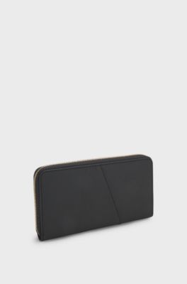 BOSS Revers ziparound wallet, Black