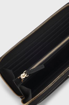 BOSS Revers ziparound wallet, Black
